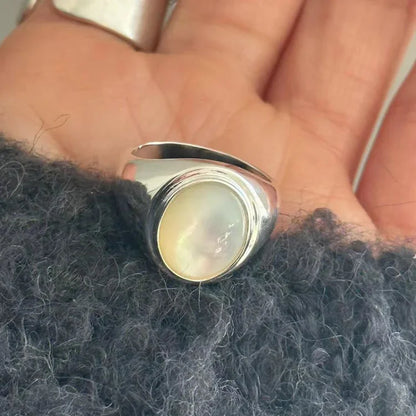 Pinctada Albina Silver Ring - Isla-5-Nora Luxe