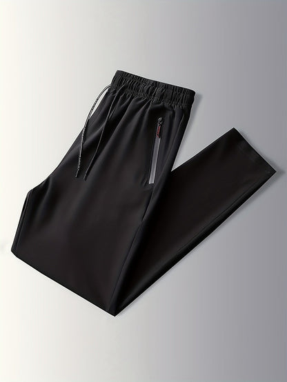 Plain Jogging Trousers with Zip Details - Milan-Black-XS-Nora Luxe