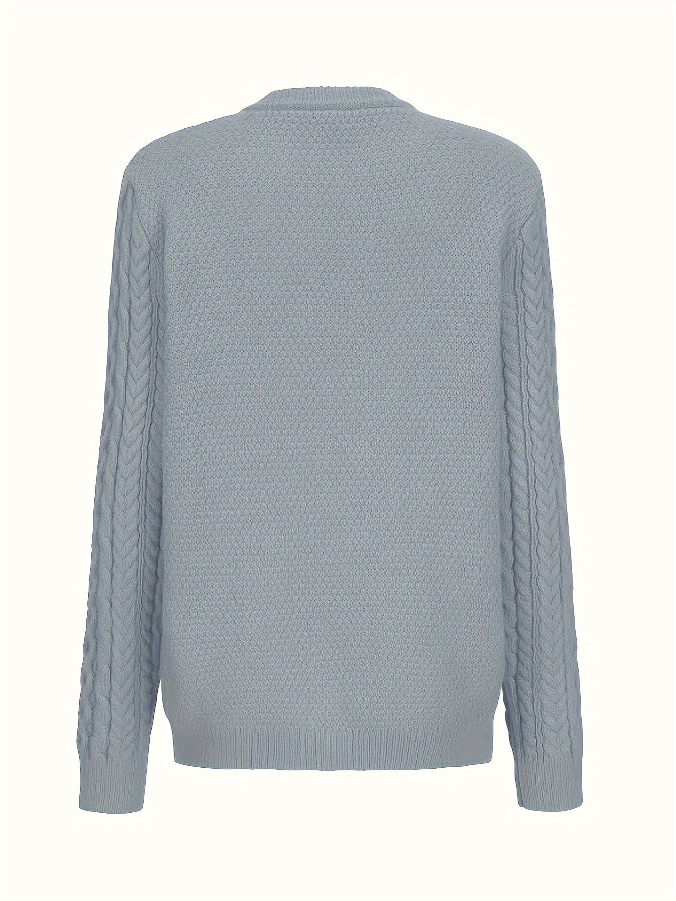 Plain Knitted Cardigan with Button Closure and Pockets - Olivia-Blue-S-Nora Luxe