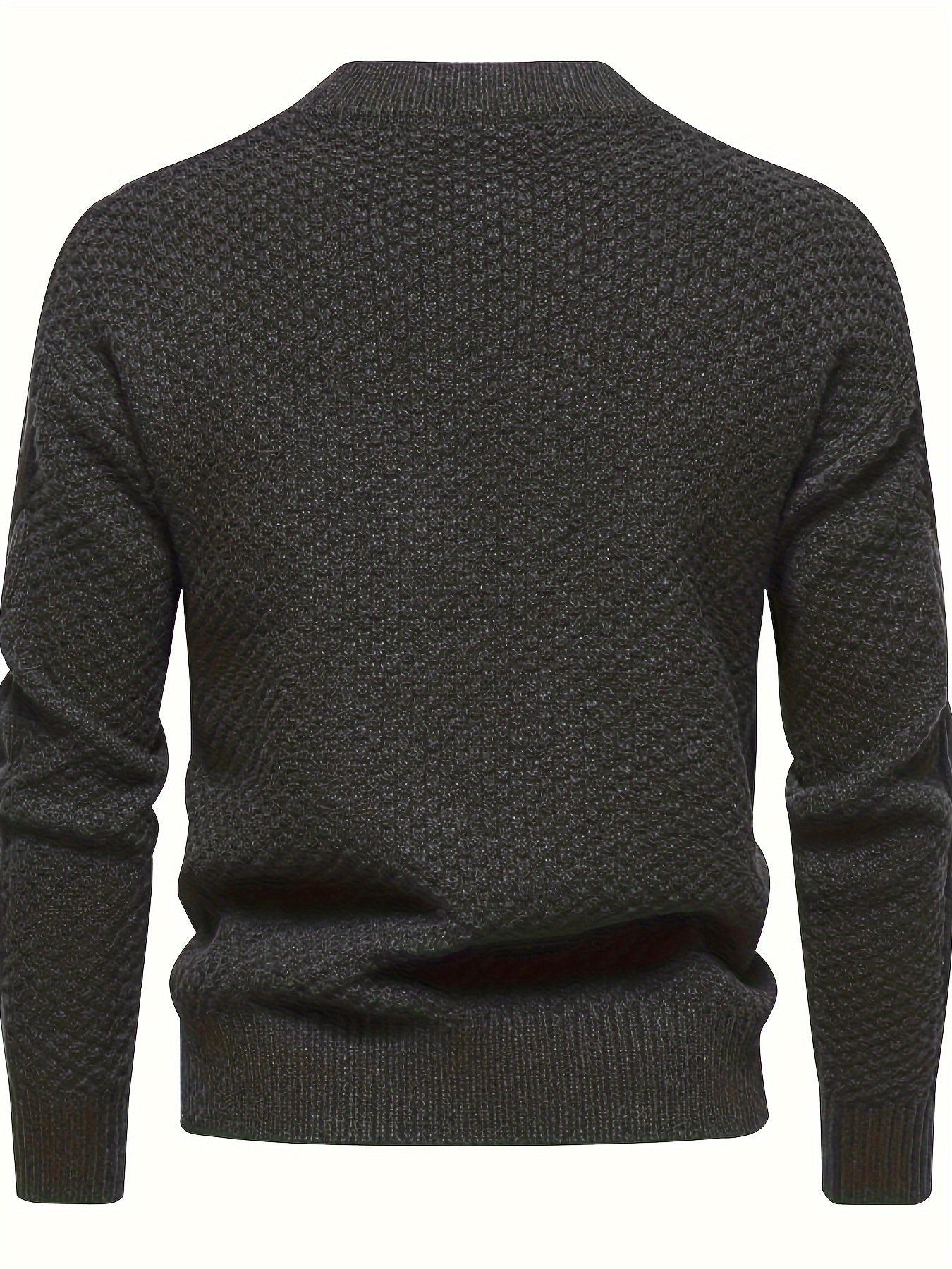 Plain Knitted Jumper for Men - Theo-Black-XS-Nora Luxe