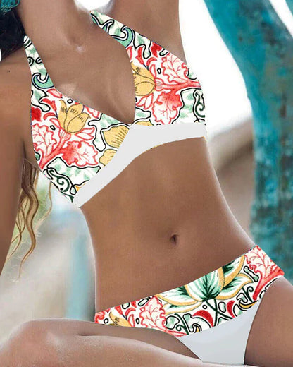 Playful Flower Bikini – Sienna-White Pink-S-Nora Luxe