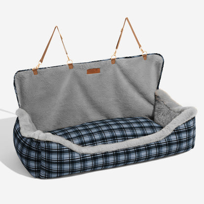 Plush Car Seat for Pets – RideSafe CozySeat-Gray-Single-Nora Luxe