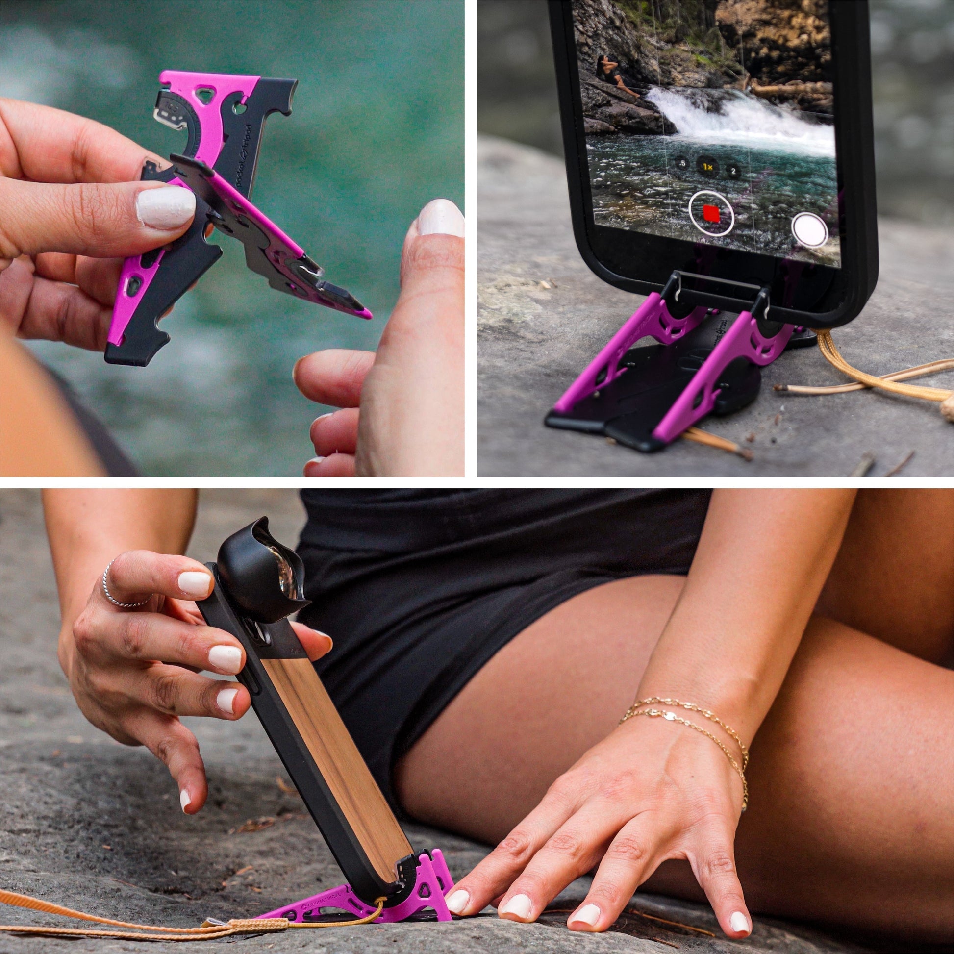 Portable Phone Tripod for Perfect Photos - SnapFold-Black-Nora Luxe