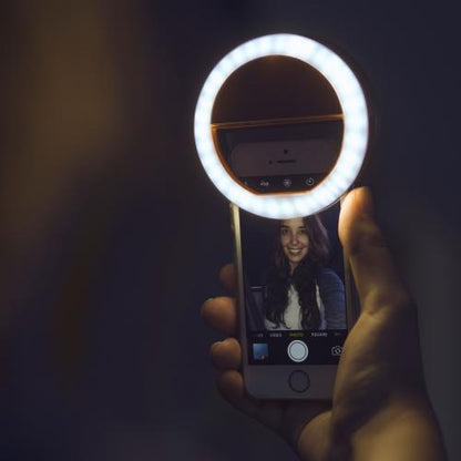 Portable Selfie Ring Light - GlowSnap-White-Nora Luxe