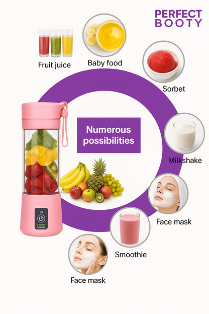 Portable Smoothie Maker with Drink Function - FreshBlend To-Go-Pink-Nora Luxe