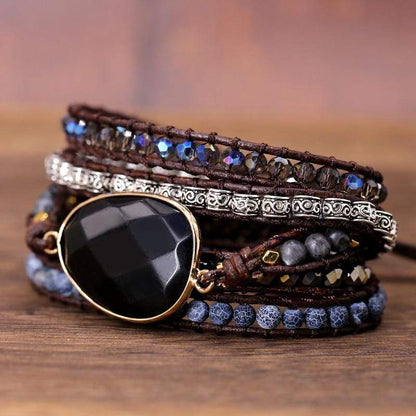 Powerful Onyx Wrap Bracelet - Isadora-Nora Luxe