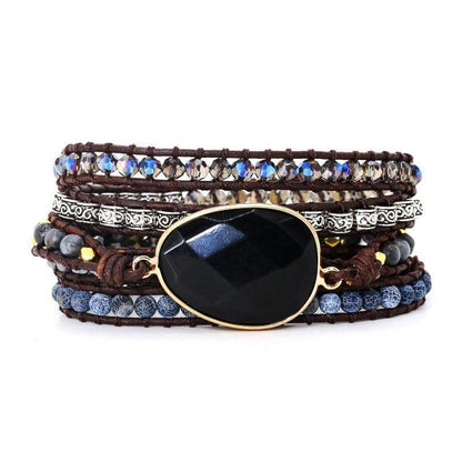 Powerful Onyx Wrap Bracelet - Isadora-Nora Luxe