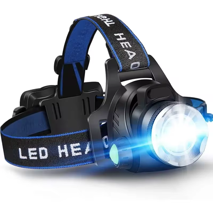POWERFUL WATERPROOF LED HEADLAMP WITH ZOOM & RECHARGEABLE BATTERY FOR OUTDOOR ACTIVITIES-Nora Luxe