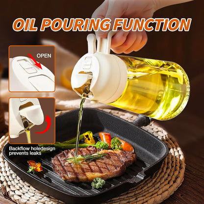 Premium 2-in-1 Olive Oil Spray - DualSpray-White-Nora Luxe