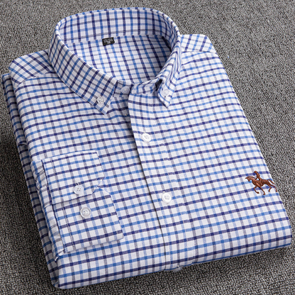 Premium Cotton Shirt - Hugo-Diverse Checkered-40 / ~M-Nora Luxe