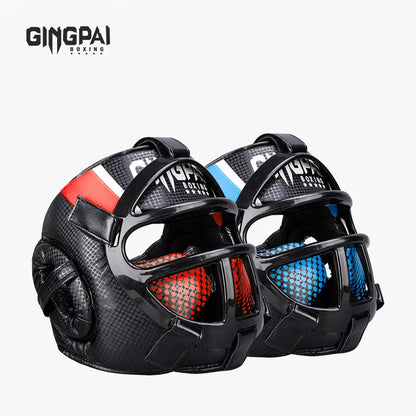 Premium Head Protection with Face Mask - FightGuard-Red-S-Nora Luxe