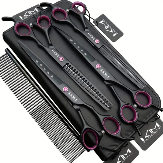 Professional Dog Grooming Scissors Trim Set - PrecisionPaw-Nora Luxe
