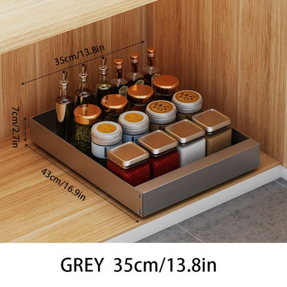 Pull-Out Kitchen Cabinet Organizer - Lina-Black-9.84 inches-Nora Luxe