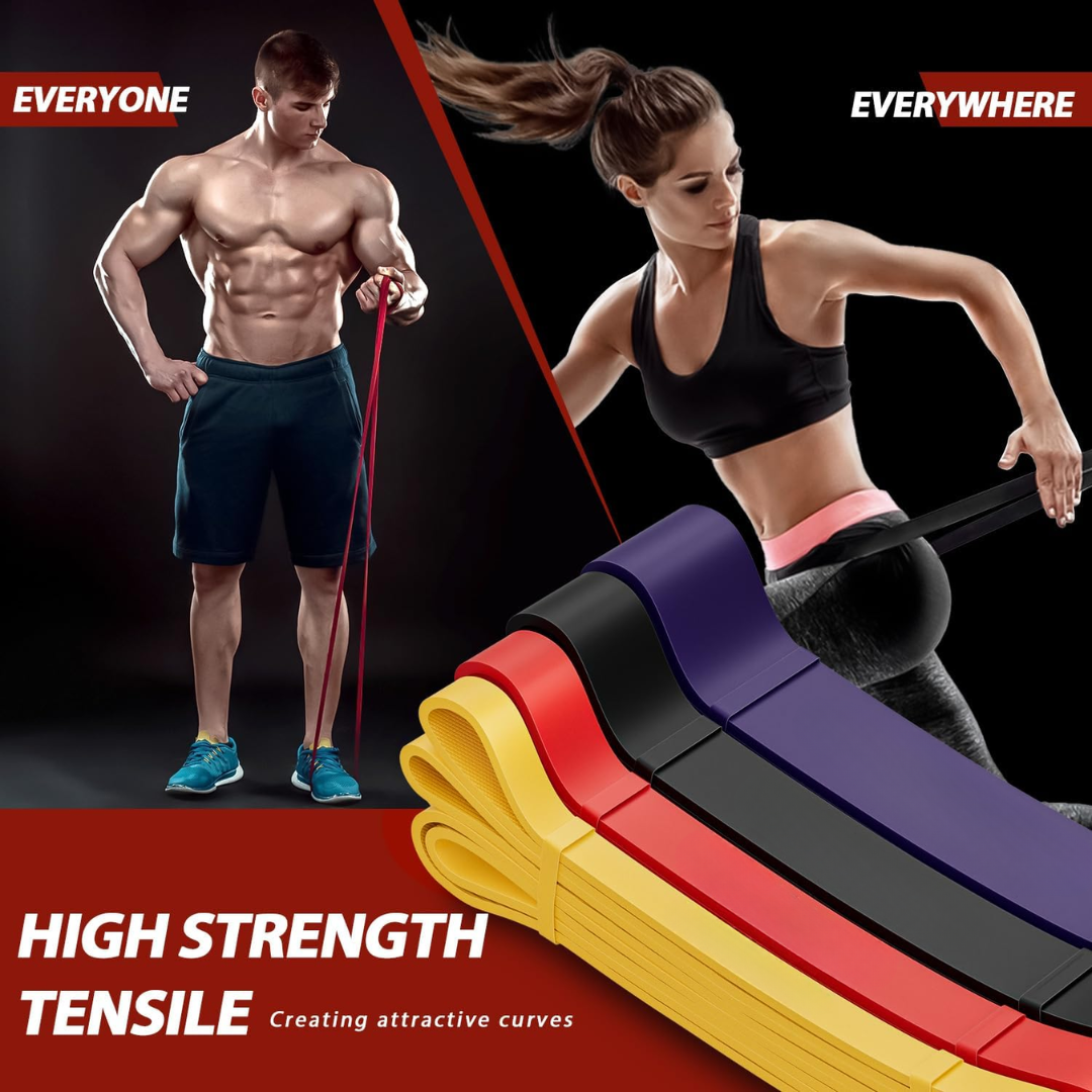 Pull-Up Assist Resistance Bands Set – Training Bands for Strength Training-5-85 LBS Multicolored-Nora Luxe