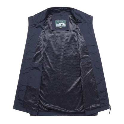Quick-drying men's vest for outdoor adventures – Arvid-Dark blue-S-Nora Luxe