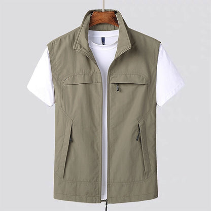 Quick-drying men's vest for outdoor adventures – Arvid-Khaki-S-Nora Luxe