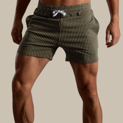 Quick-drying & Stylish Men's Swim Shorts made from Ripstop Polyester – Niko-Green-XS-Nora Luxe