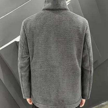 Quilted fleece jacket with a stand-up collar - Arden-Brown without a pocket-M-Nora Luxe