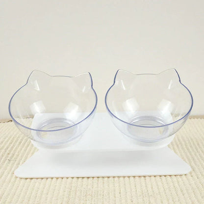 Raised Cat Bowl - ErgoBowl-Transparent-Nora Luxe