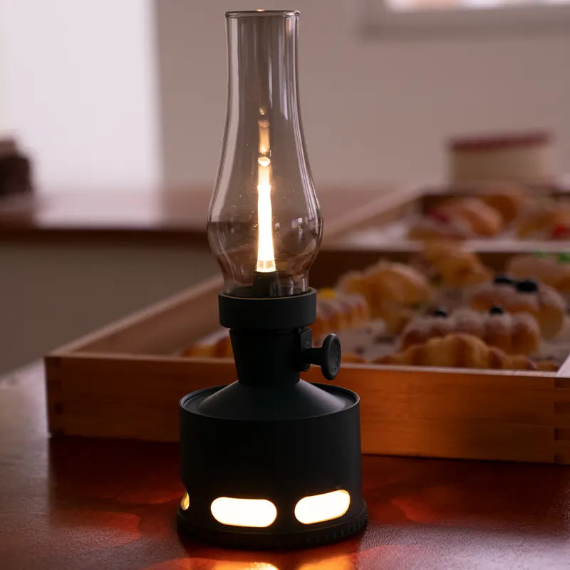 Rechargeable Vintage LED Lantern - LumaLantern-Green-Nora Luxe