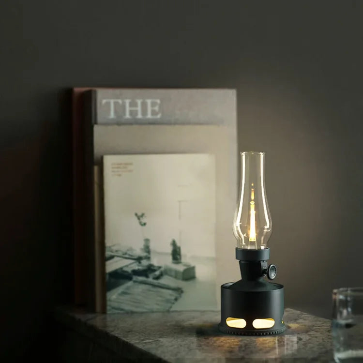 Rechargeable Vintage LED Lantern - LumaLantern-Green-Nora Luxe