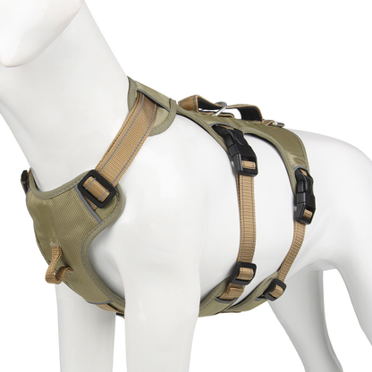 Reflective Anti-Pull Dog Harness - GripGuard-Khaki-S-Nora Luxe