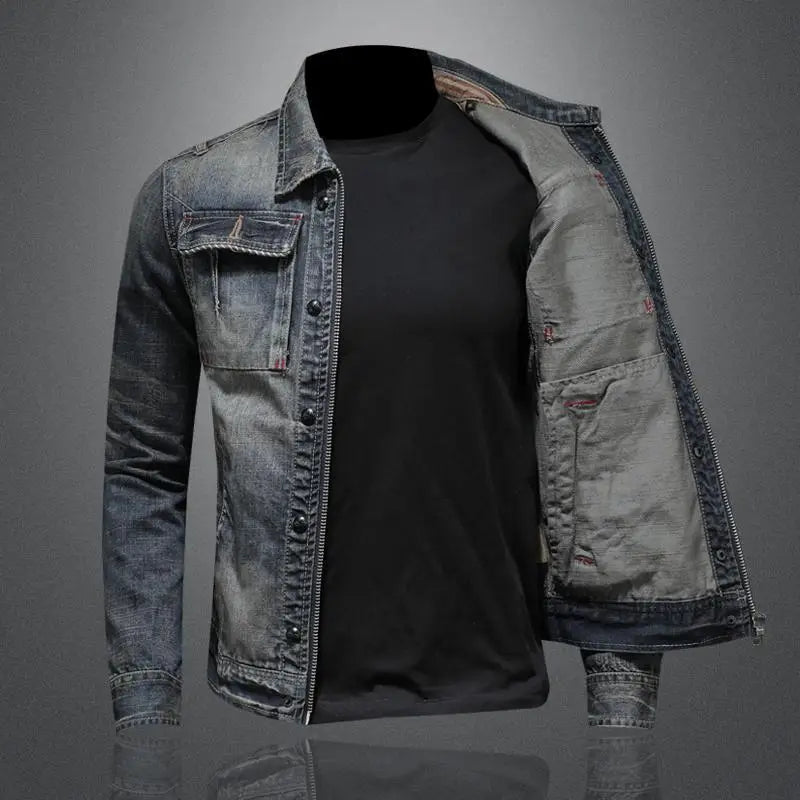 Retro denim jacket in vintage style – Jasper-S-Nora Luxe