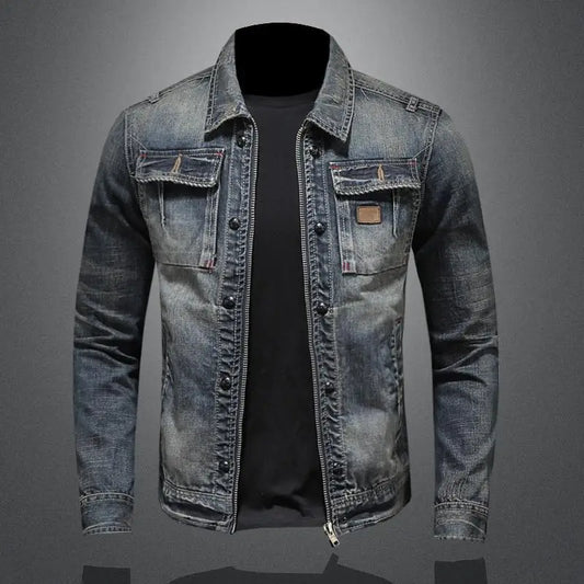 Retro denim jacket in vintage style – Jasper-S-Nora Luxe