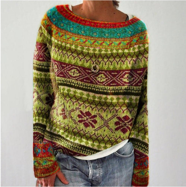 Retro Women's Sweater - Celeste-Yellow-S-Nora Luxe