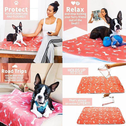 Reusable Plasma for Dogs - EcoPad-Coffee-Bone-Paw-15.7 5 x 23.62 inches-Nora Luxe