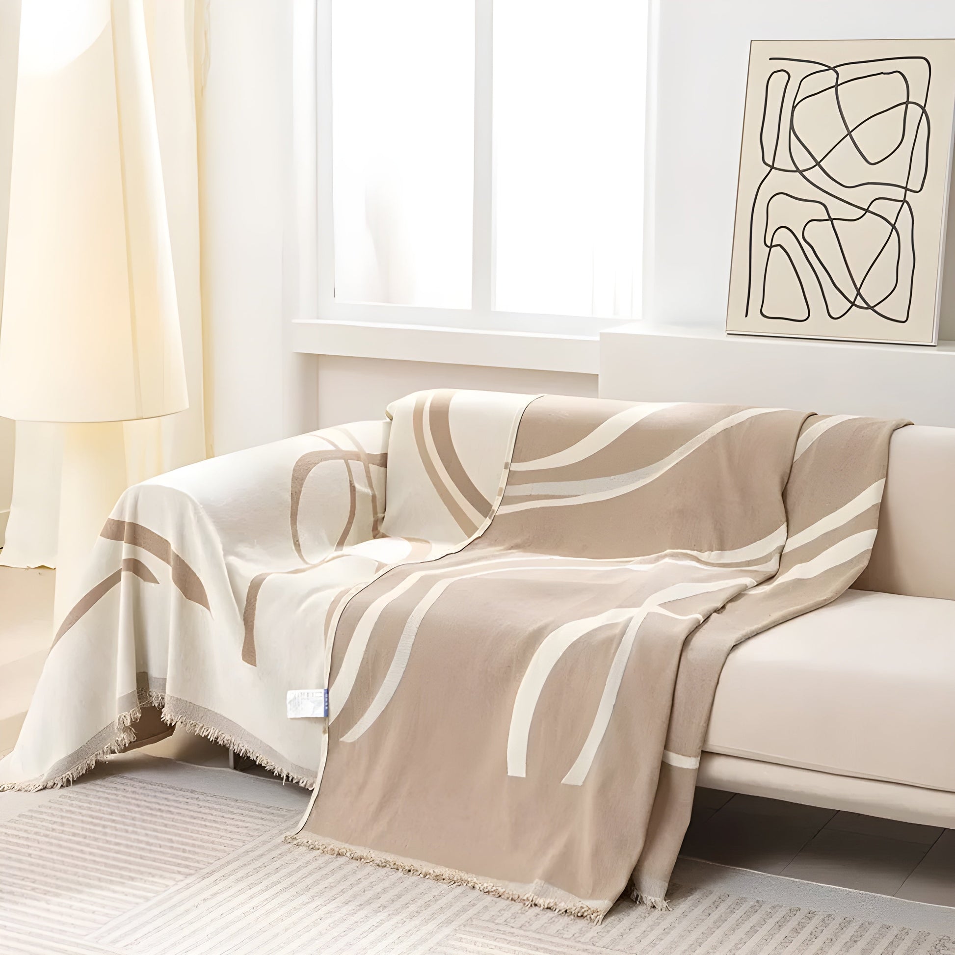 Reversible Bank Cover - LuxeFlip-Gray-70.87 x 51.18 inches-Nora Luxe