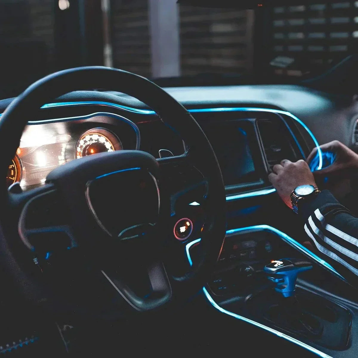 RGB Interior Lighting for Car - GlowLine-Light blue-The Livary