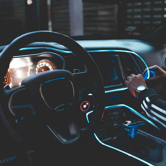 RGB Interior Lighting for Car - GlowLine-Light blue-The Livary
