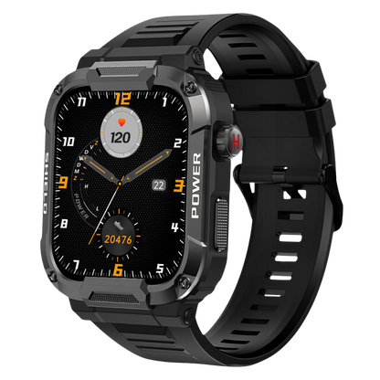 Robust Smartwatch for Men - IronPulse X1-Black-Nora Luxe