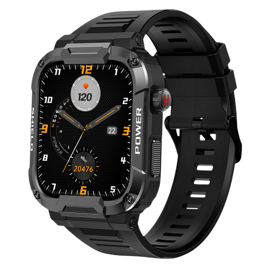 Robust Smartwatch for Men - IronPulse X1-Black-Nora Luxe