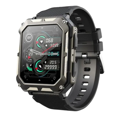 Robust Smartwatch with Heart Rate Monitor & Step Counter - EnduranceX-Black-Nora Luxe