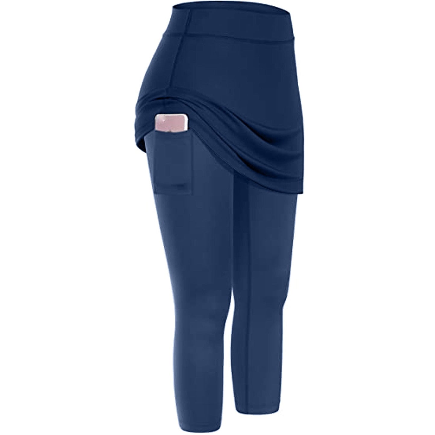 Rock leggings with practical side pockets – Mireille-Dark blue-S-Nora Luxe
