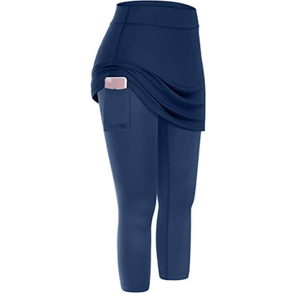Rock leggings with practical side pockets – Mireille-Dark blue-S-Nora Luxe