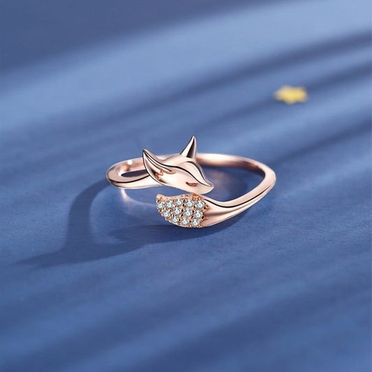 Rosé Silver Fox Ring - Finn (1+1 FREE)-5-Nora Luxe