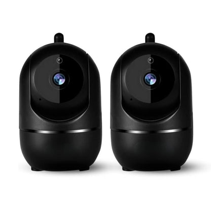 Rotating WiFi Indoor Camera – HomeView Mini-Black-2 Pack-Nora Luxe