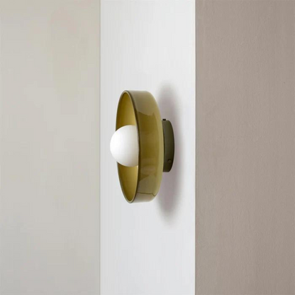 Round Ceiling Lamp with Stylish Functionality - LumiSphere-D9.82*H5.91 inches-Orange-Nora Luxe