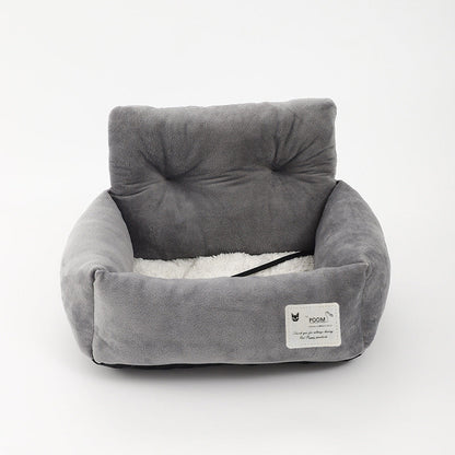 Safe Dog Car Seat - CozyCanine-Gray-S (17.32 x 13.78 x 10.63 inches)-Nora Luxe