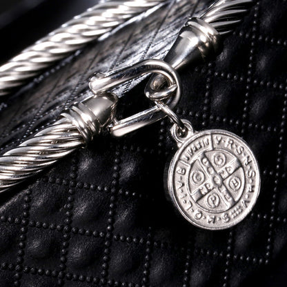 Saint Benedict Charm Bracelet - Benedetta-Silver-Nora Luxe
