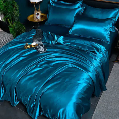 Satin Duvet Cover - Velora-78.74 × 90.55 in (2.0m Bed)-A-10-Nora Luxe