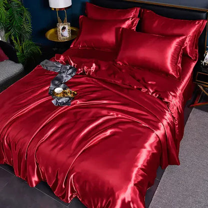 Satin Duvet Cover - Velora-78.74 × 90.55 in (2.0m Bed)-A-15-Nora Luxe