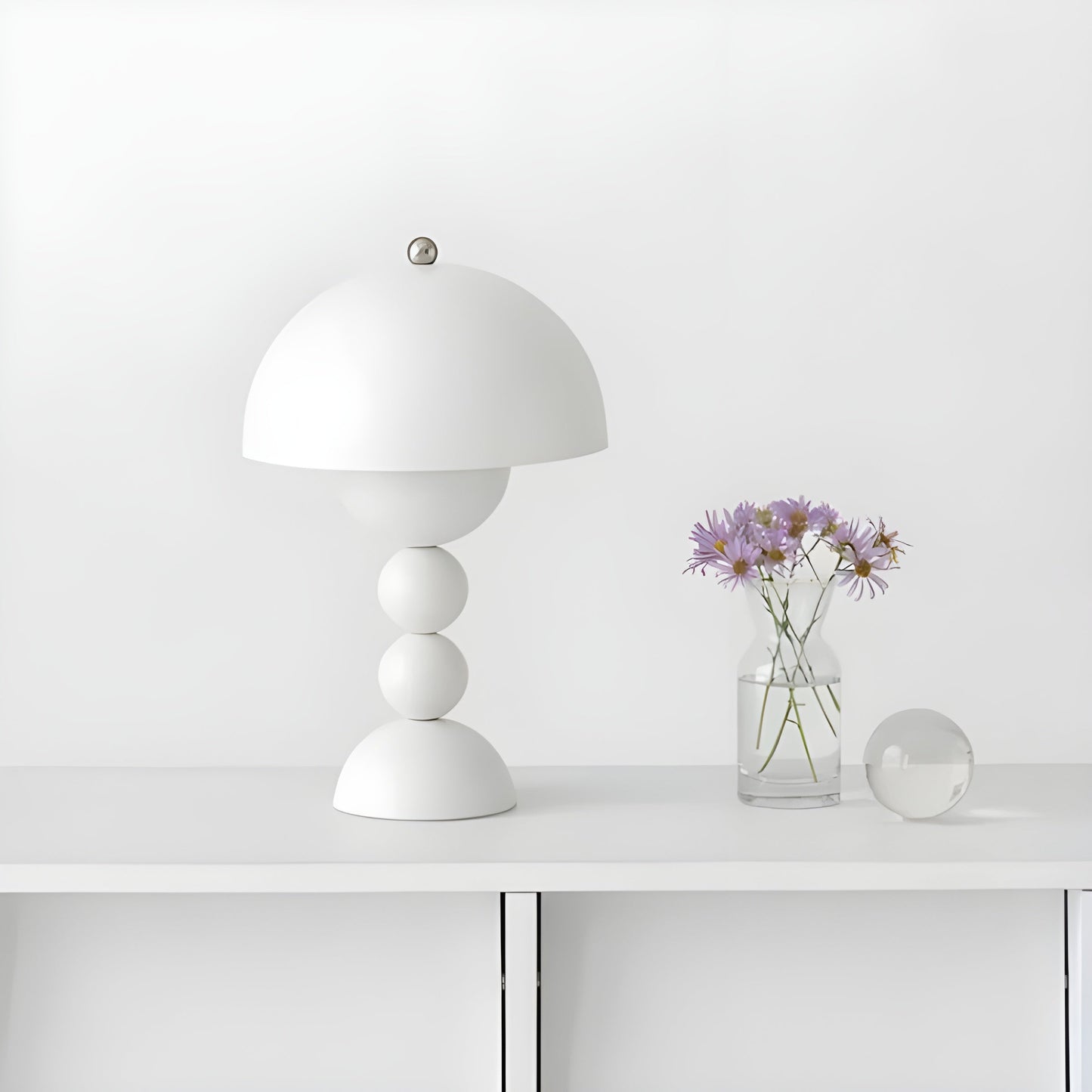 Scandinavian Design Table Lamp - FloraGlow-Black-Nora Luxe
