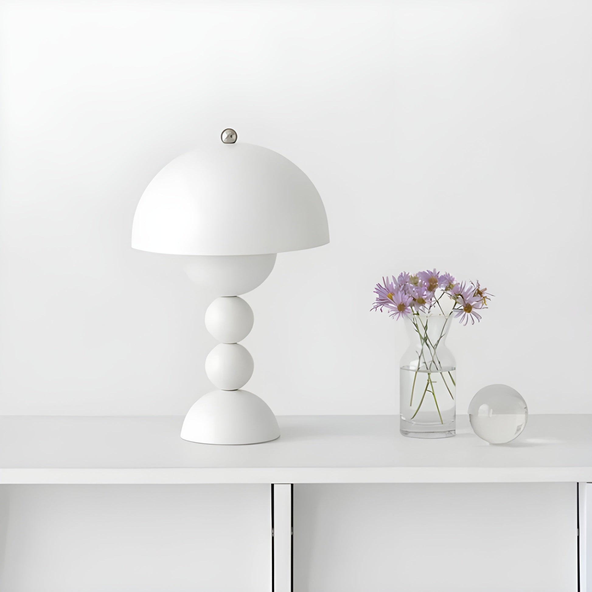 Scandinavian Design Table Lamp - FloraGlow-Black-Nora Luxe