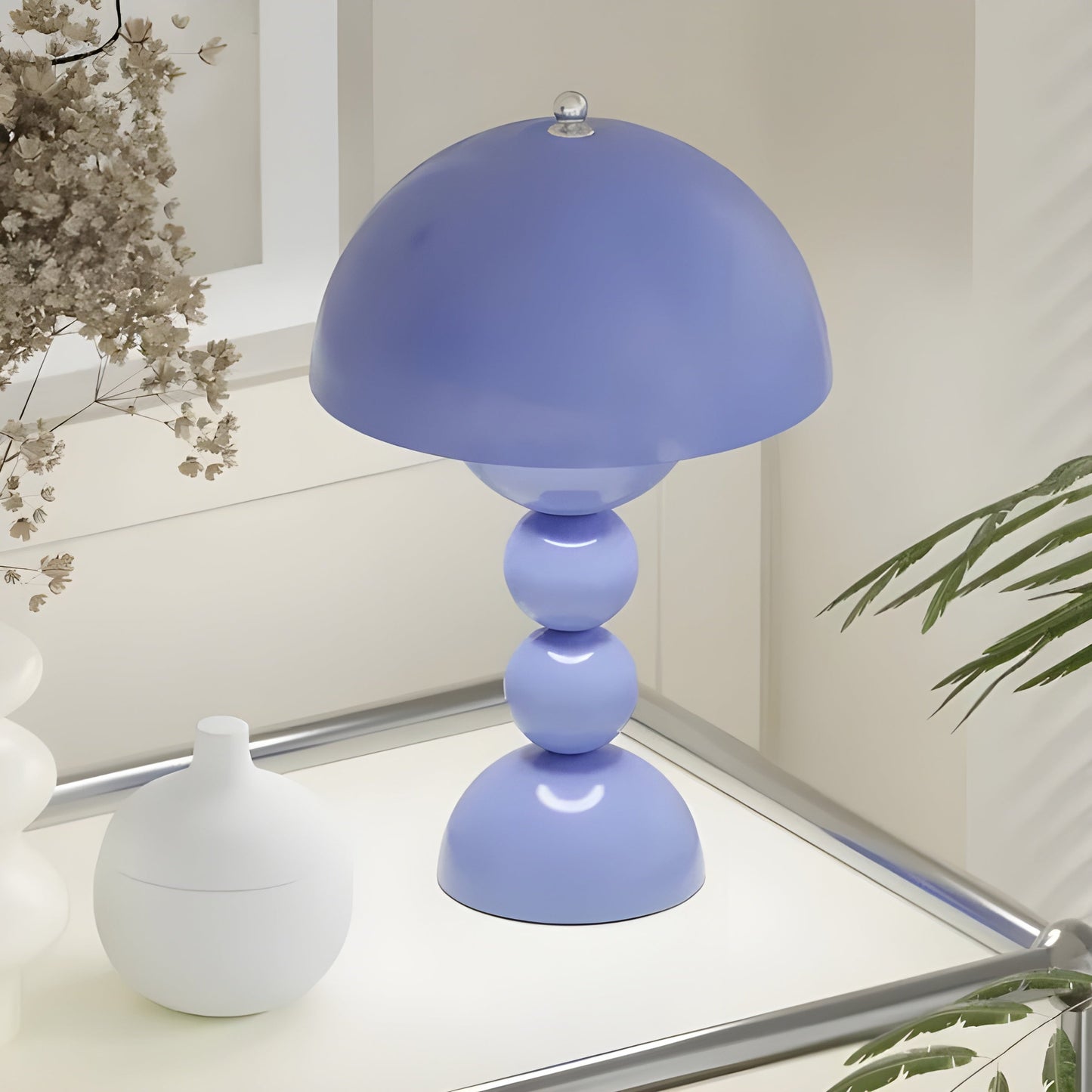 Scandinavian Design Table Lamp - FloraGlow-Black-Nora Luxe