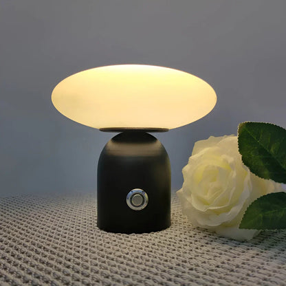 Scandinavian Luxury Mushroom Lamp with Smart Touch - NordicGlow-Black-Nora Luxe