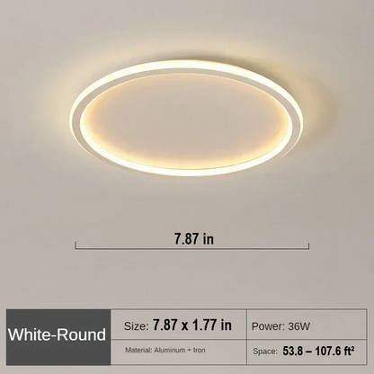 Scandinavian Round Ceiling Lamp - AuroraSphere-Natural White (no RC)-7.87 in Black-Nora Luxe